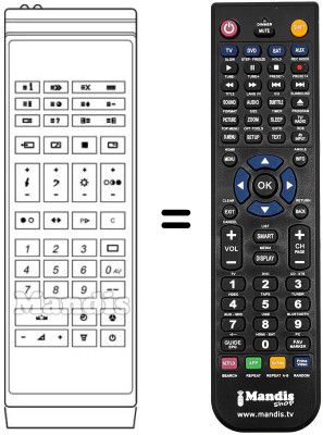 Replacement remote control UNIVERSUM 7269681