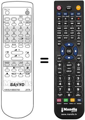 Replacement remote control 1AV0U10B03700