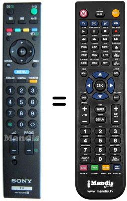 Replacement remote control Sony KDL-26 P3000 E