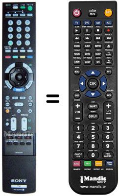 Replacement remote control Sony KDL-46 X2000 AEP