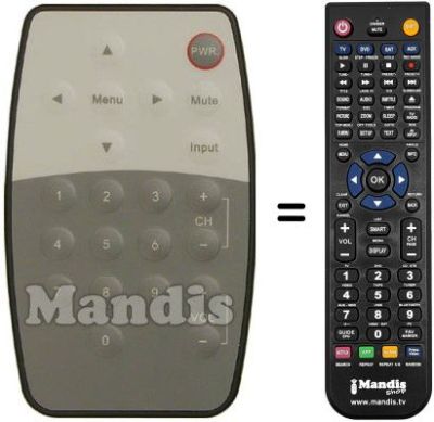 Replacement remote control KEYMAT KM 1795 T