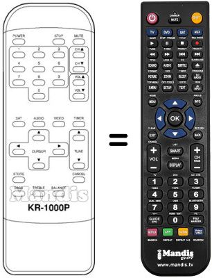 Replacement remote control KR-1000 P