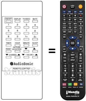 Replacement remote control Audiosonic KRB 1576