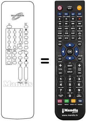 Replacement remote control Supertech CTV 5504 VT