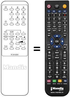 Replacement remote control Ingelen LAVA 2524 Replacement remote control Ingelen LAVA 2524