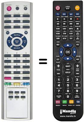 Replacement remote control Quasar LCD 32 HDR