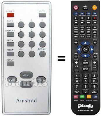 Replacement remote control Amstrad LCT 1405