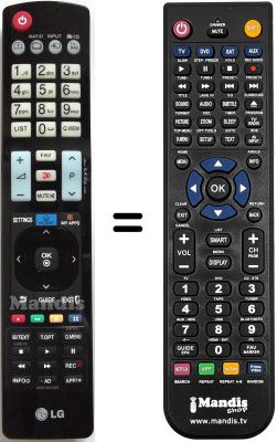 Replacement remote control LG 60 PM 970S