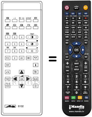Replacement remote control MECATRON 6102