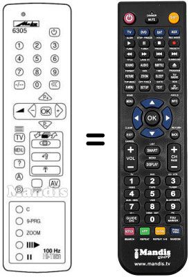 Replacement remote control MECATRON 6305