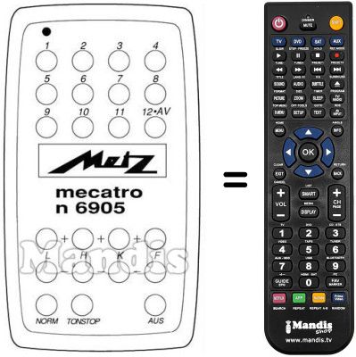 Replacement remote control MECATRON 6807