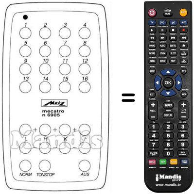 Replacement remote control MECATRON 6906