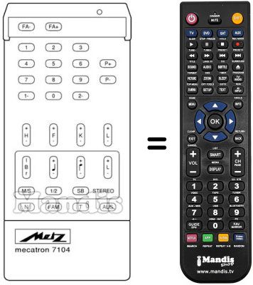 Replacement remote control MECATRON 7103