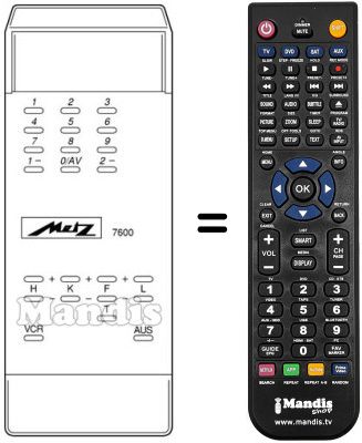 Replacement remote control MECATRON 7600
