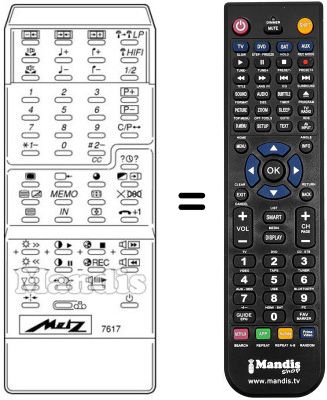Replacement remote control MECATRON 7617