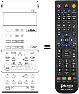 Replacement remote control MECATRON 7702