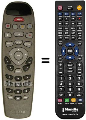 Replacement remote control Ingelen MEDIAMASTER 121 T Replacement remote control Ingelen MEDIAMASTER 121 T