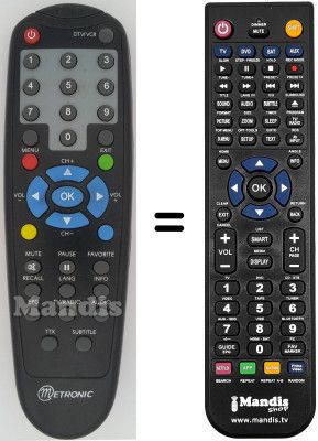 Replacement remote control Airis TD 102 N