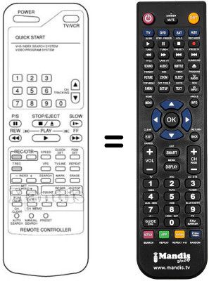 Replacement remote control Audiosonic MV 204