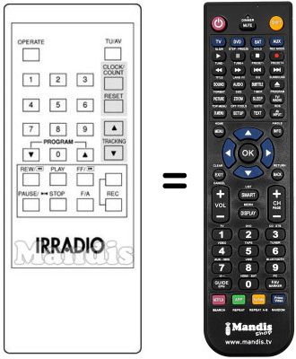 Replacement remote control MV 213