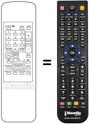 Replacement remote control Irradio MV 402