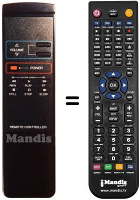 Replacement remote control Audiosonic MV 2500