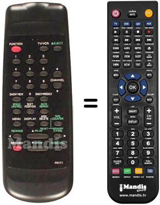 Replacement remote control Funai 17A-211