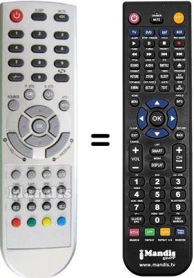 Replacement remote control NordMende N 2003 LBD Replacement remote control NordMende N 2003 LBD