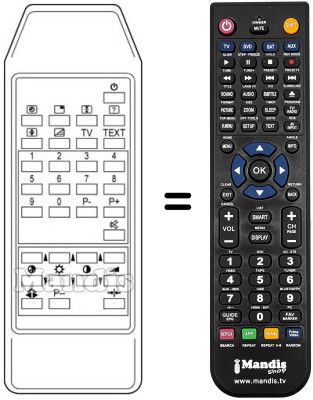 Replacement remote control OTM 7110 F