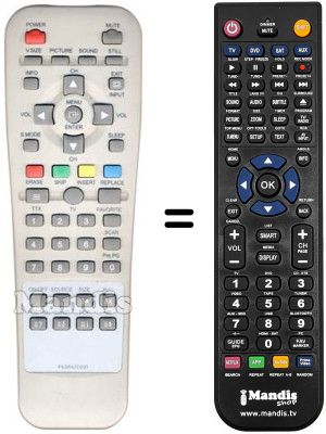 Replacement remote control Daewoo PDP 42 NESI-T1