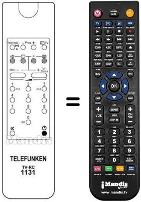Replacement remote control Telefunken P 5400 DMNS