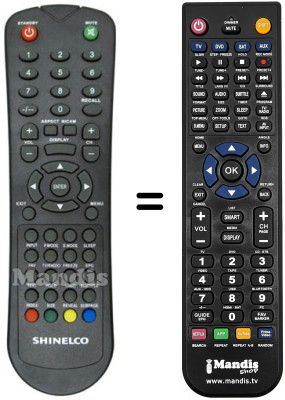 Replacement remote control Shinelco TVL 1520 DT