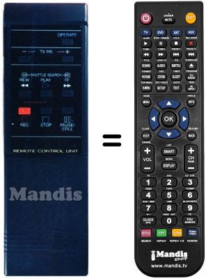 Replacement remote control RCV 8404 Replacement remote control RCV 8404