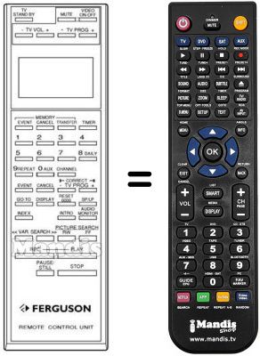 Replacement remote control PQ 10543 BT-44 Replacement remote control PQ 10543 BT-44