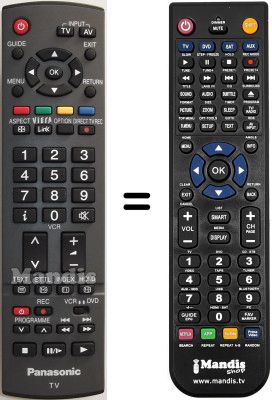 Replacement remote control Panasonic TX-32LXD75F