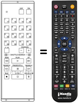 Replacement remote control RB-85EG Replacement remote control RB-85EG