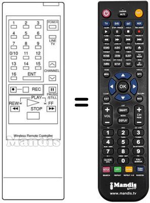 Replacement remote control 28C1797