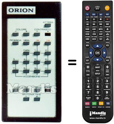 Replacement remote control Orion TVC 1699
