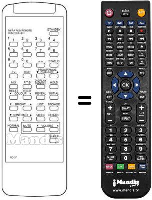 Replacement remote control RC-37