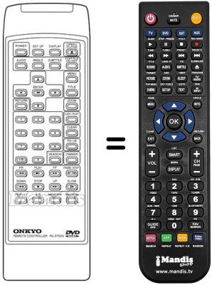 Replacement remote control RC-375DV