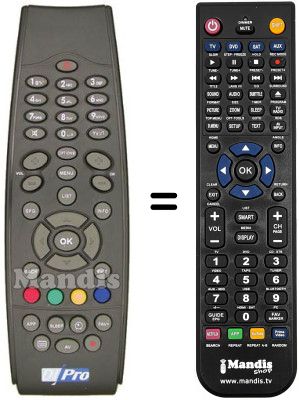 Replacement remote control Amstrad DV3-MHP