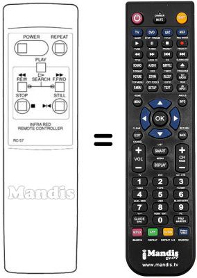 Replacement remote control RC-57