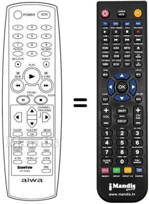 Replacement remote control Aiwa HV-FX8200