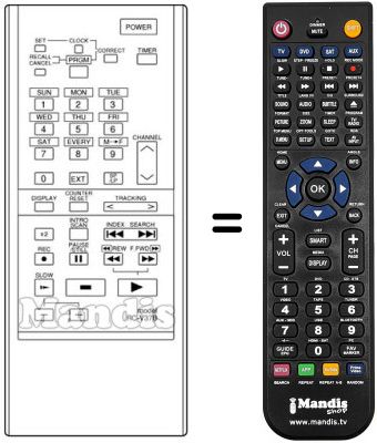Replacement remote control RC-V37B