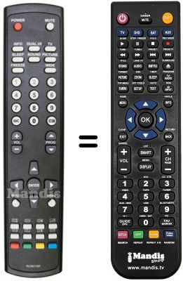 Replacement remote control Hyundai HM 19 W Replacement remote control Hyundai HM 19 W
