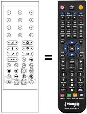 Replacement remote control UNIVERSUM 7263023