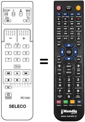 Replacement remote control RC 1250