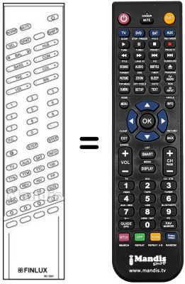 Replacement remote control TC 3001