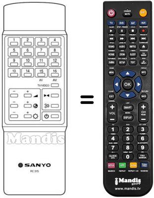 Replacement remote control RC 315
