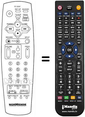 Replacement remote control RC 3204 X Replacement remote control RC 3204 X